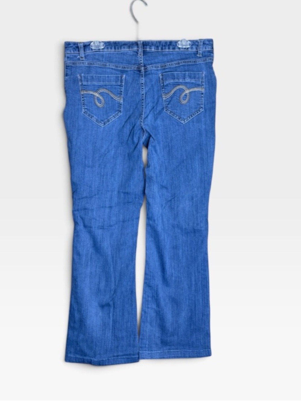 Smith’s Dungarees Jeans Women’s 14 Bootcut Blue Stretch Denim Embroidered - Picture 2 of 6